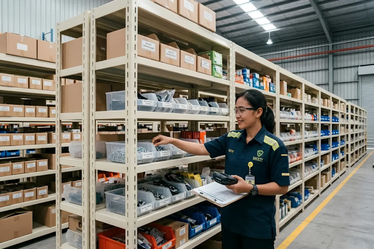 Shelving System for manual stockroom picking