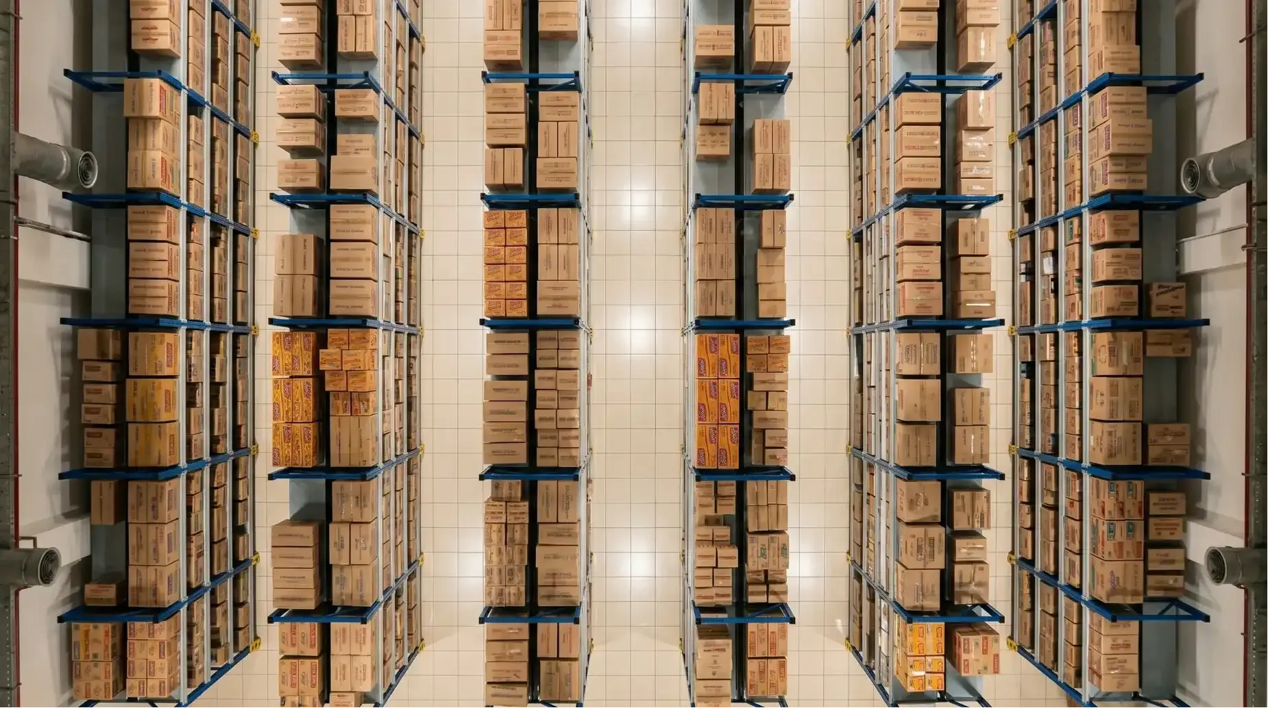 Medium Duty Shelving installation in a retail stockroom environment
